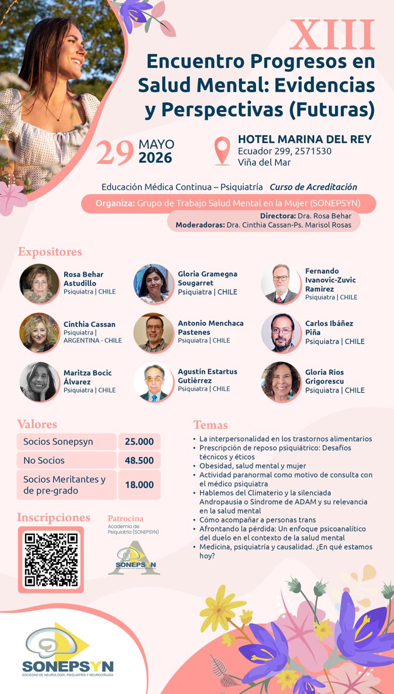 XIII Encuentro Progresos en Salud Mental, Grupo de Trabajo Salud Mental en la Mujer (SONEPSYN)